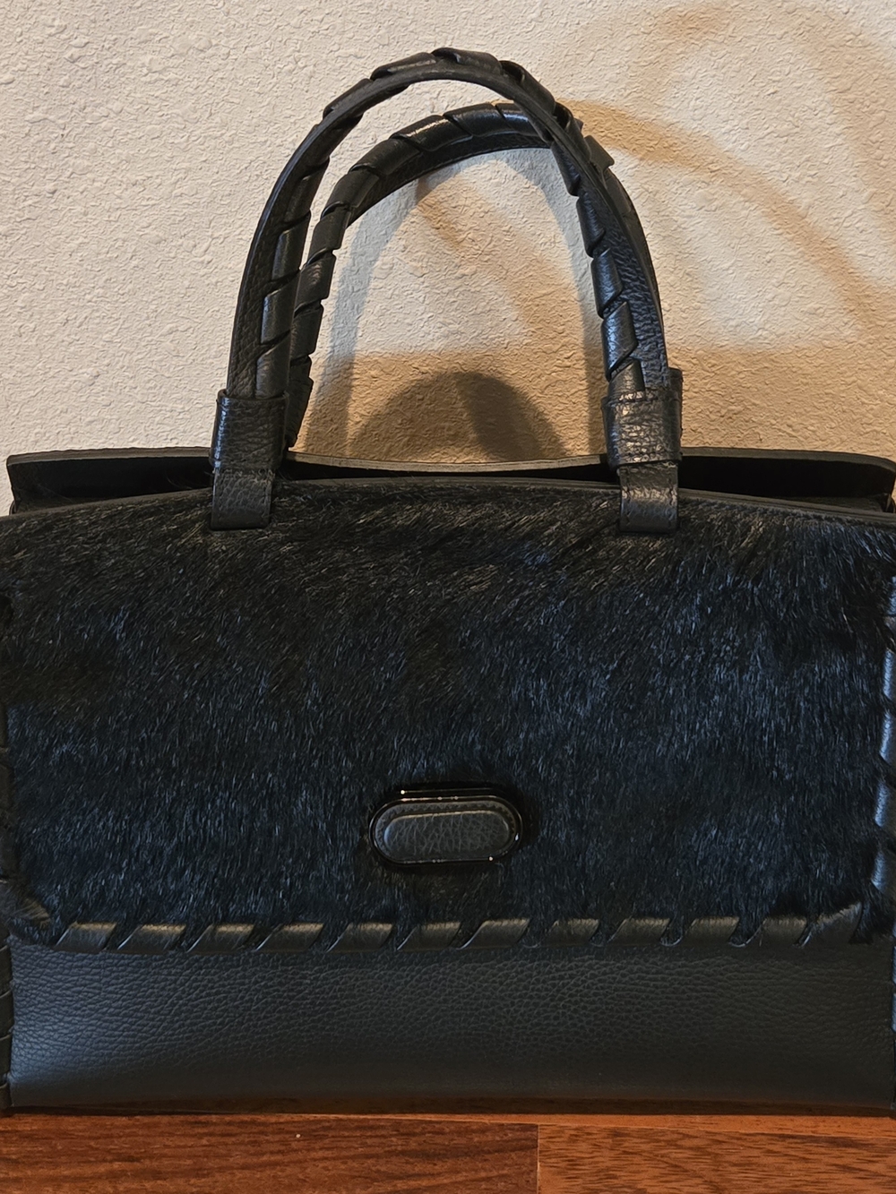 Plinio Visona Leather Satchel Made In Italy.